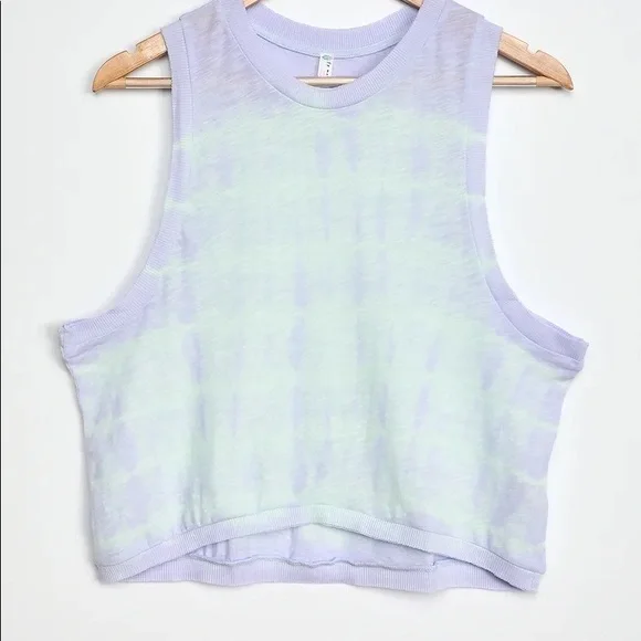 Free People Blue and Lavender Tie-Dye Tank Top - Picture 4 of 5